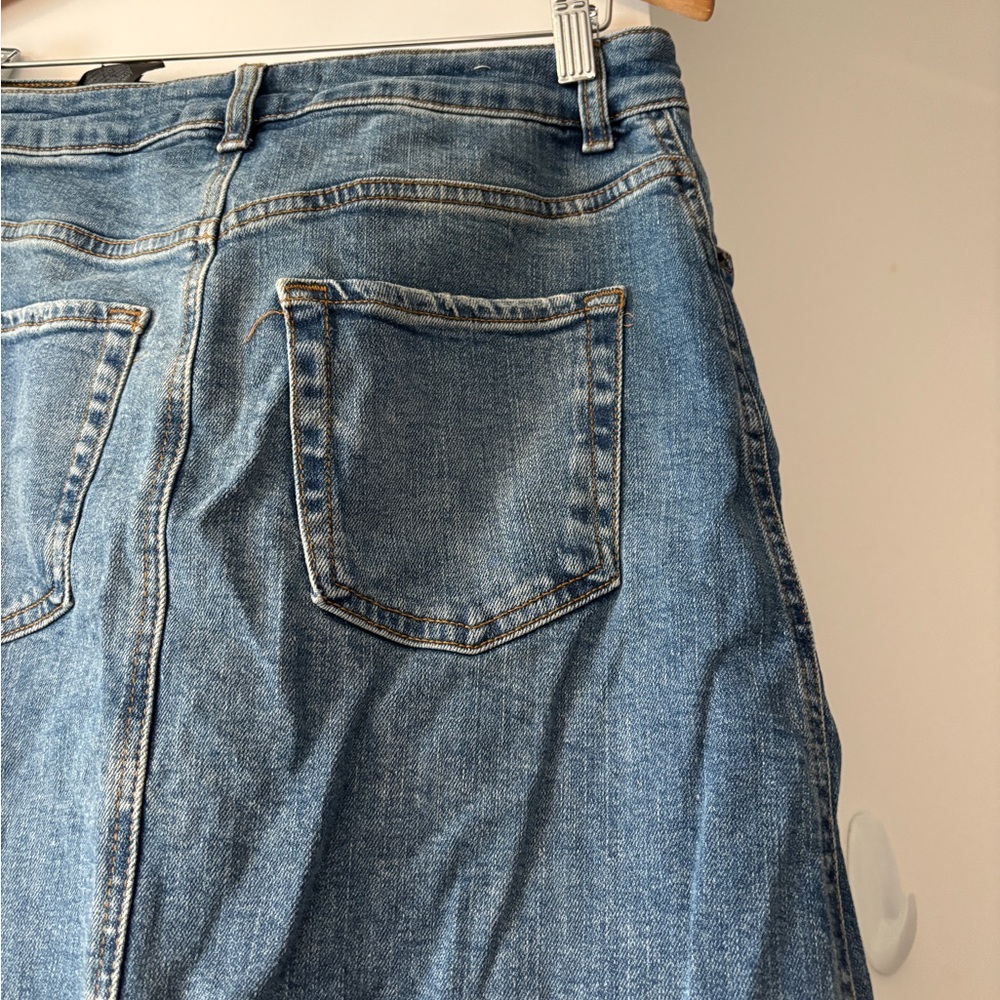 Zara blue denim maxi skirt Size M - Picture 3 of 4